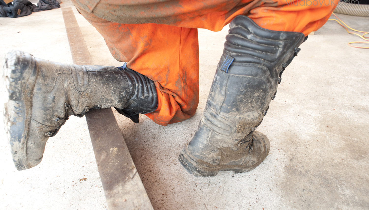 mining boots from blue steel